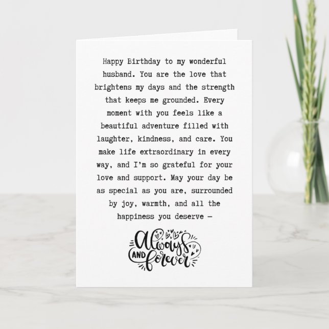 Carte Husband romantic (Devant)