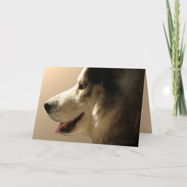 Carte Husky Carte Malamute Alaskan Personnalisée (Devant)