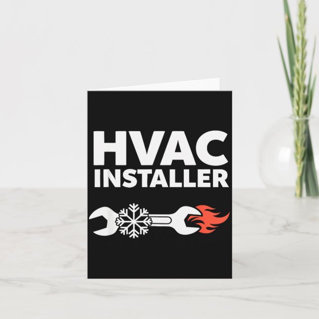 Carte Hvac Installer Funny Hvac Tech Technician Father D (Devant)