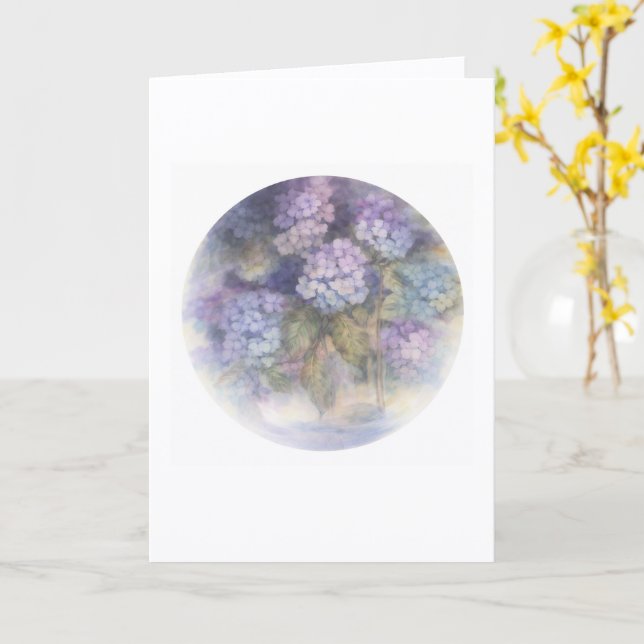 Carte Hydrangea Blank Card | Elegant Floral Note (Fleur jaune)