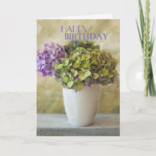 Carte Hydrangea - Joyeux Ami d'anniversaire