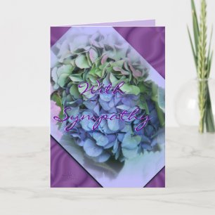 Carte Hydrangea Sympathie sur orchidée - pour toute occa