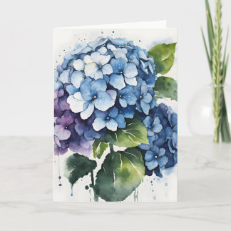 Carte Hydrangea - Watercolor flowers