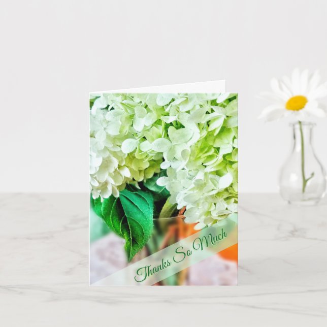 Carte Hydrangeas - Merci de fleurs vertes de citron vert (Petite plante)
