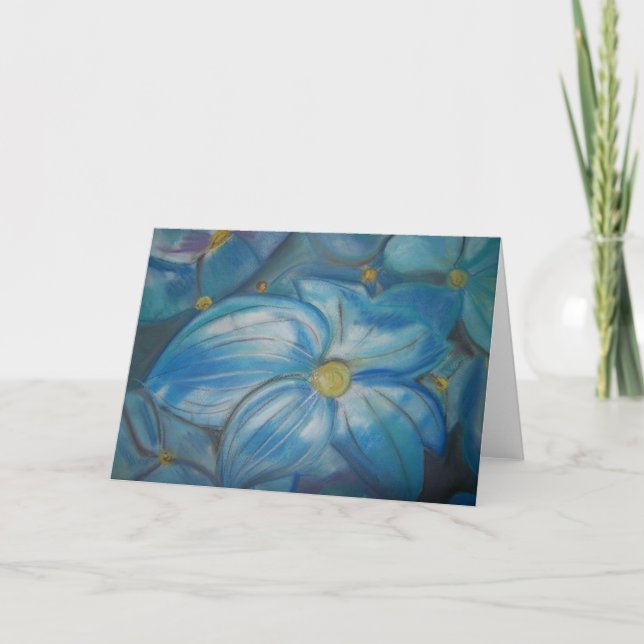 Carte Hydrangée bleue (Devant)
