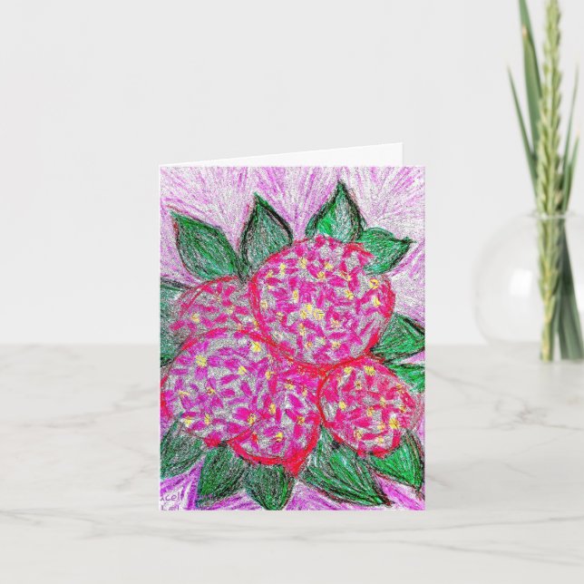 Carte Hydrangée violette (Devant)