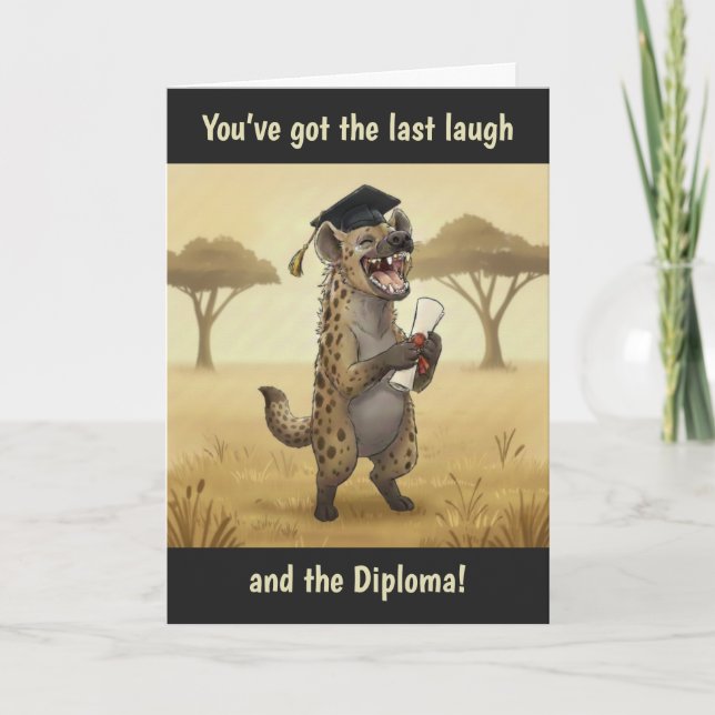 Carte Hyena Graduation Card (Devant)