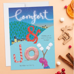 Carte Hygge Confort et Joy Traitements de vacances illus