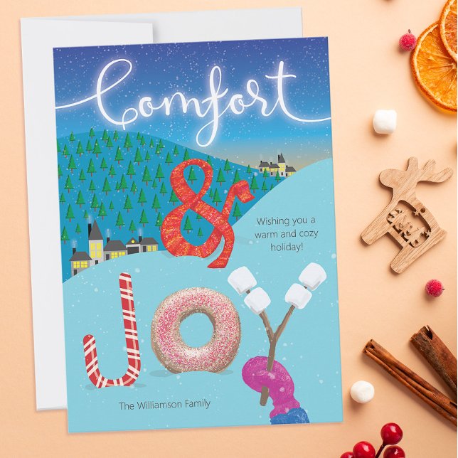 Carte Hygge Confort et Joy Traitements de vacances illus (Créateur téléchargé)