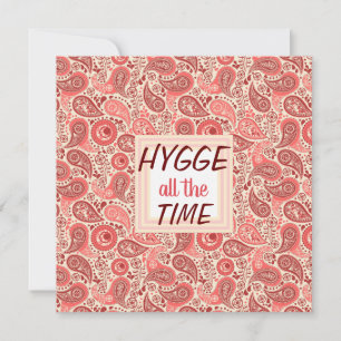 Carte HYGGE tout le temps Cosy Paisley Card