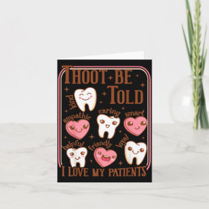 Carte Hygiéniste dentaire Saint-Valentin Équipe de denti