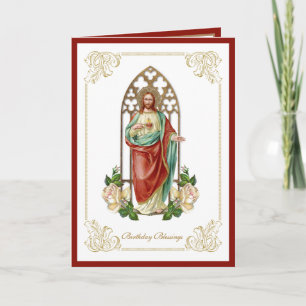 Carte Hymne Religieux Jésus Coeur Tout Brûler