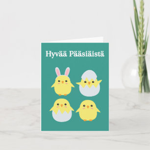 Carte Hyvää Pääsiäistä, Pâques joyeuses en Finlande