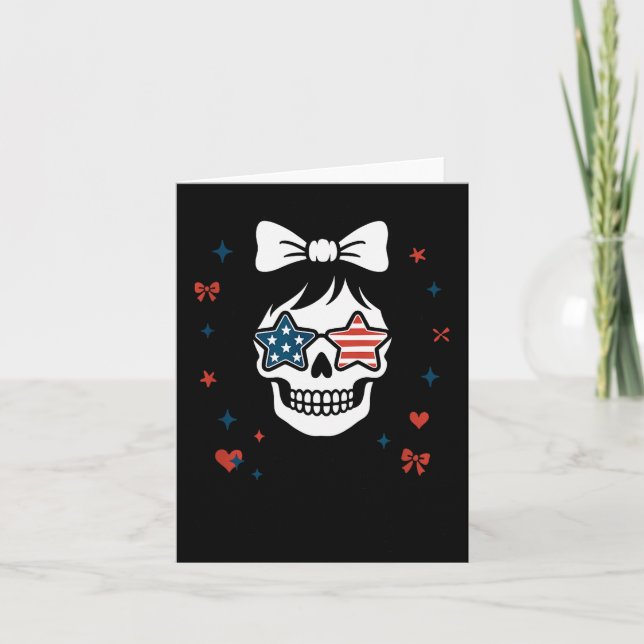 Carte I Am Aunt Tifa Cute Coquette Skull With Bow And Am (Devant)