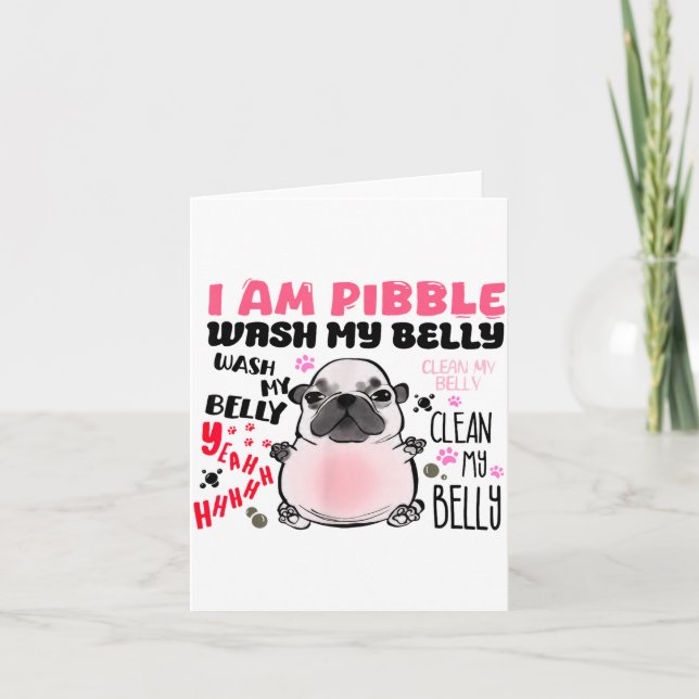 Carte I Am Bble Wash My Belly Bble Meme Funny Dog Brainr (Devant)