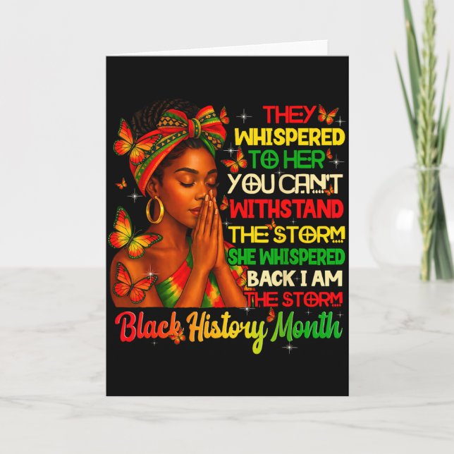Carte I Am Black Pride Black History Month African Outfi (Devant)