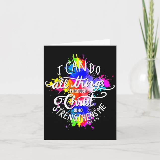 Carte I Can Do All Things Through Christ Who Strengthens (Devant)