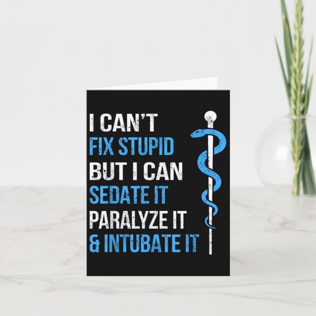 Carte I Cant Fix Stud But I Can Sedate It Sarcasm Ems Me (Devant)