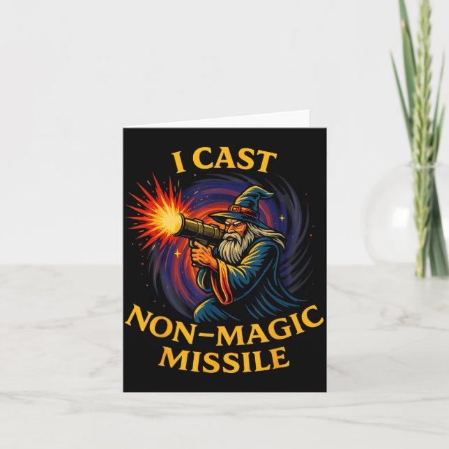 Carte I Cast Non-magic Missile Funny Wizard Parody Meme  (Devant)