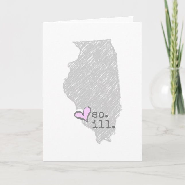 Carte i coeur l'Illinois du sud (Devant)