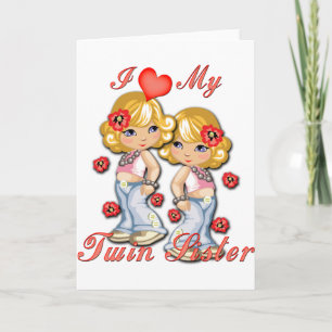 Carte I (Coeur) ma soeur jumelle