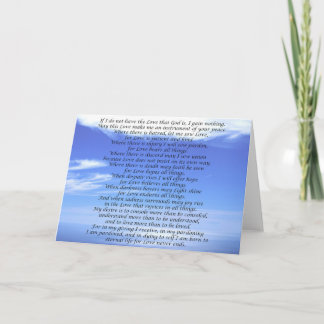 Carte I Cor 13 & St Francis Prayer Note