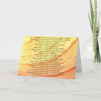 Carte I Cor 13 & St Francis Prayer Note
