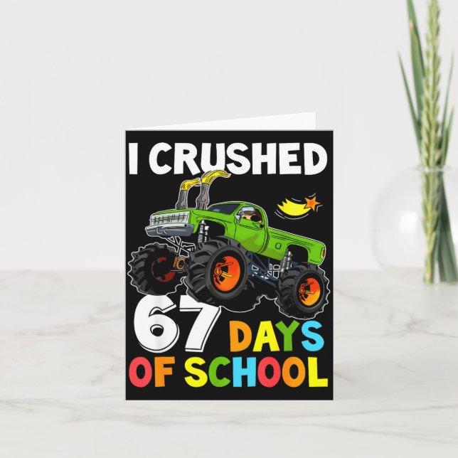 Carte I Crushed 67 Days Of School Funny Six Seven Meme B (Devant)
