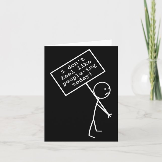 Carte I Don't Feel Like People-ing Today  (Devant)