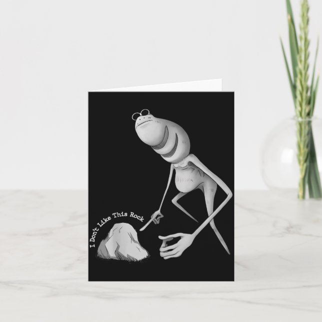 Carte I Don't Like This Rock Funny Marcus The Worm Meme  (Devant)