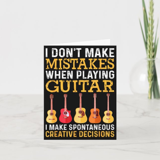 Carte I Don't Make Mistakes When Playing Guitar Funny Gu (Devant)