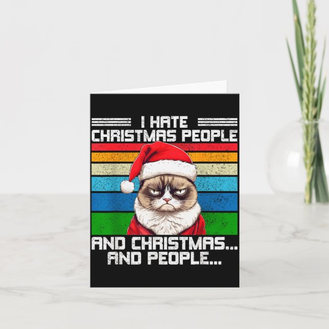 Carte I Hate Christmas Holidays Haters Black Uni-adults  (Devant)
