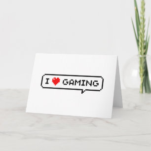 Carte I Heart Gaming I Love Gaming Simple Pixel Art