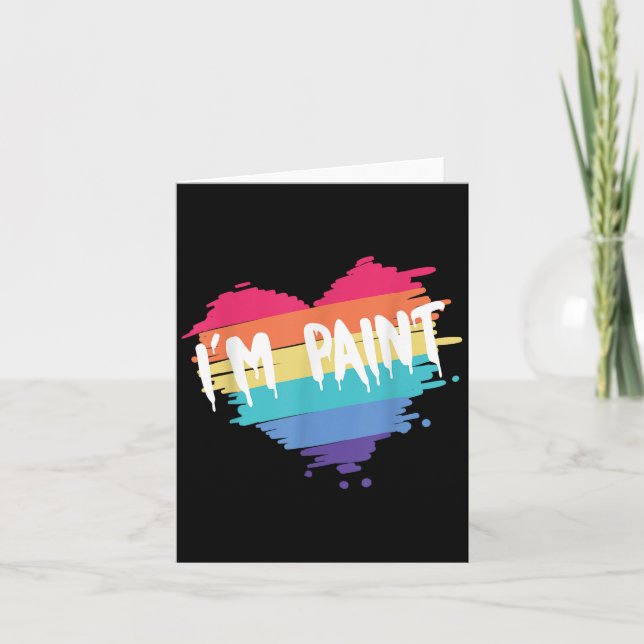 Carte I Heart Love To Finger Paint I'm Paint Cute Couple (Devant)