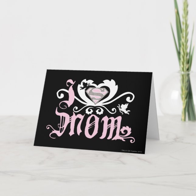 Carte I Heart Maman Rose (Devant)