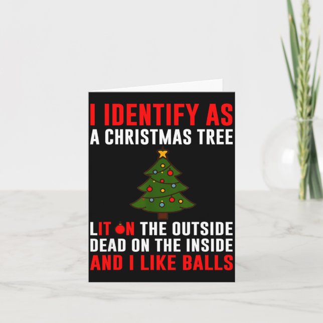 Carte I Identify As A Christmas Tree Lit On Outside Dead (Devant)