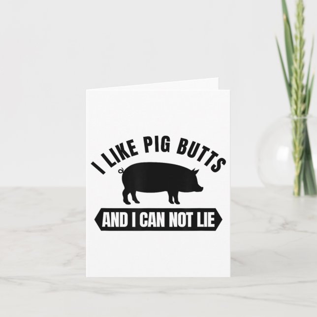 Carte I Like G Butts And I Cannot Lie Funny Bbq Grilling (Devant)