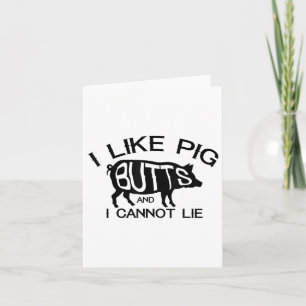 Carte I Like Pork Butts - Funny Grilling Bbq Barbecue Me