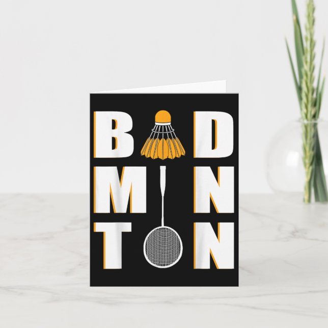 Carte I Love Badminton - Badminton (Devant)
