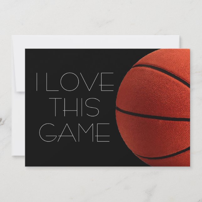 Carte I Love Basketball Close Up (Devant)