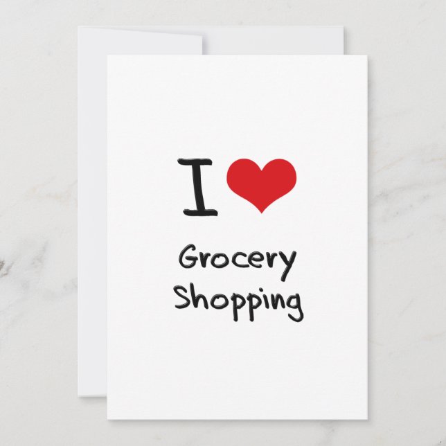 Carte I Love Grocery Shopping (Devant)