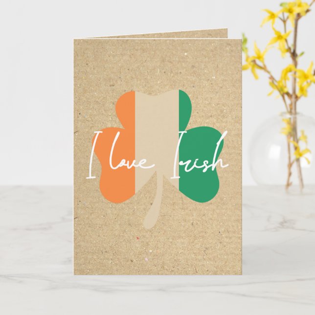 Carte I love Irish! (Fleur jaune)