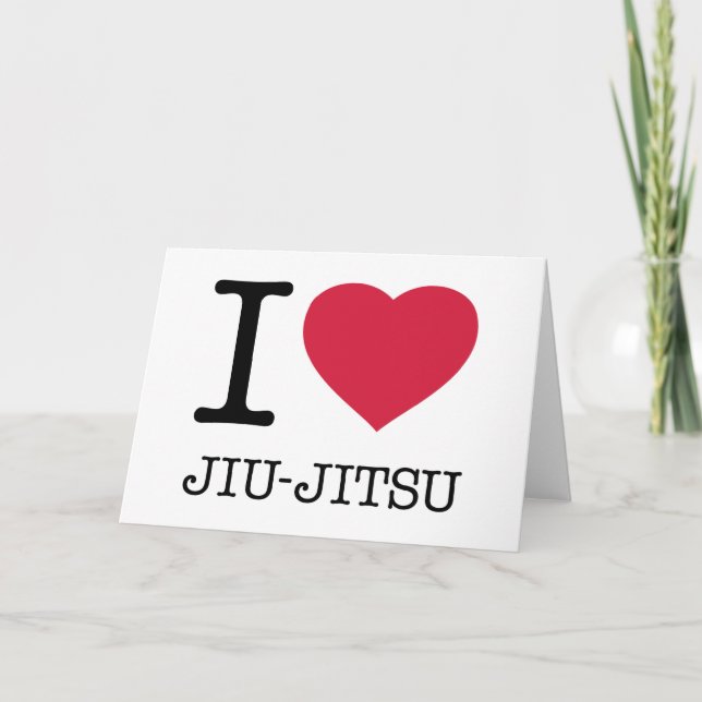 CARTE I LOVE JIU JITSU (Devant)