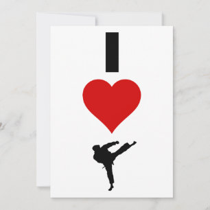 Carte I Love Karate (Vertical)
