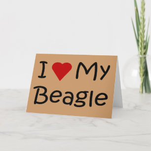 Carte I Love My Beagle Dog Lover Gifts and Apparel