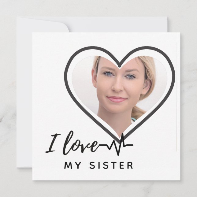 Carte I Love My SISTER (Devant)