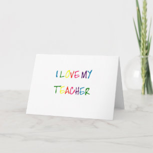 Carte I Love My Teacher (merci)