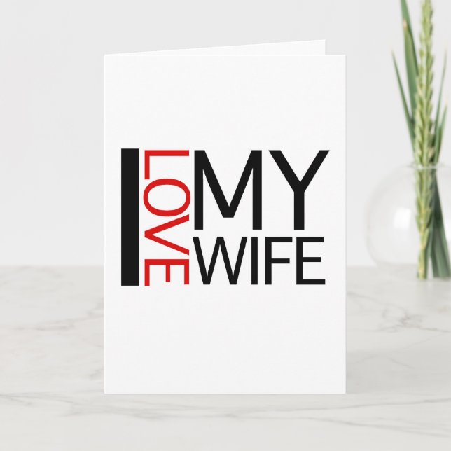 Carte I Love My Wife (lumière rouge spéciale) (Devant)