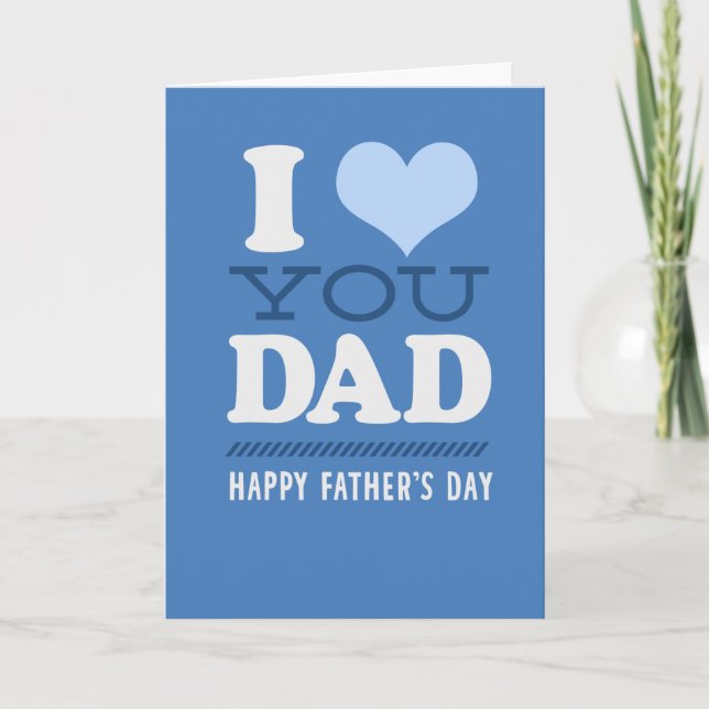 Carte I Love You Dad (Devant)