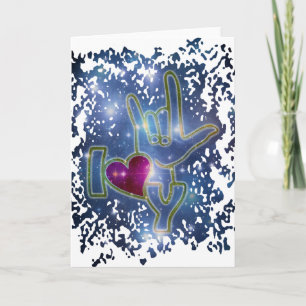 Carte I LOVE YOU / langue des signes